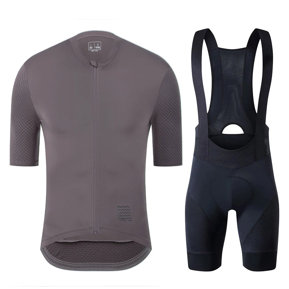 Cycling Jersey Set Men – Breathable MTB Bike Clothing Kit with Bib Shorts