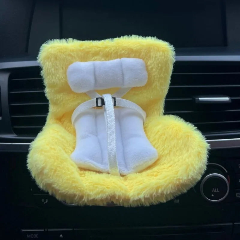 Car Doll Safety Seat Cartoon Style Chair for Labubu Doll Car Interior Decoration