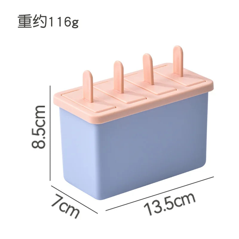 Popsicle Mold Ice Cream Maker Food Grade Frozen Ice Tray with Lid Homemade Ice Cream Mold