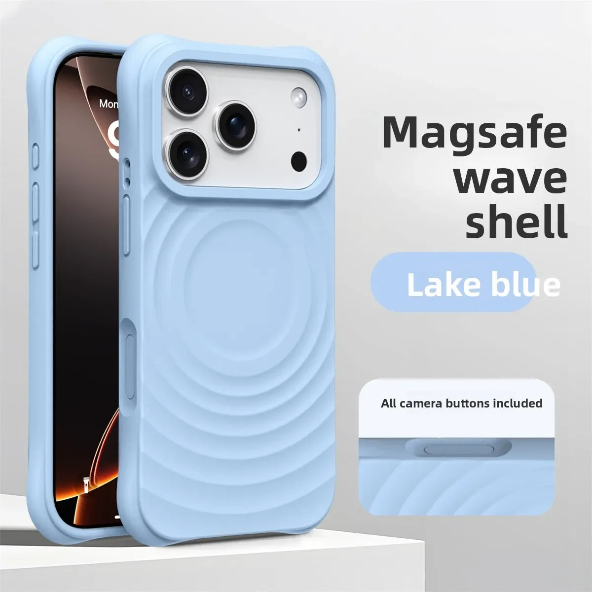 Official Water Ripple Silicone MagSafe Magnetic Soft iPhone Case