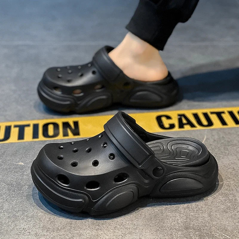 Chunky Thick Sole Clogs Men Women Platform Crocs Style Non Slip EVA Garden Shoes Comfortable Slip On Sandals