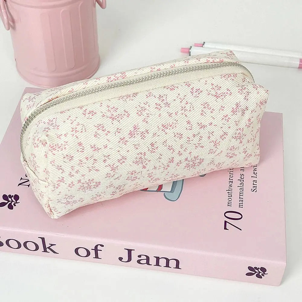 Floral Pencil Case Large Capacity Stationery Organizer