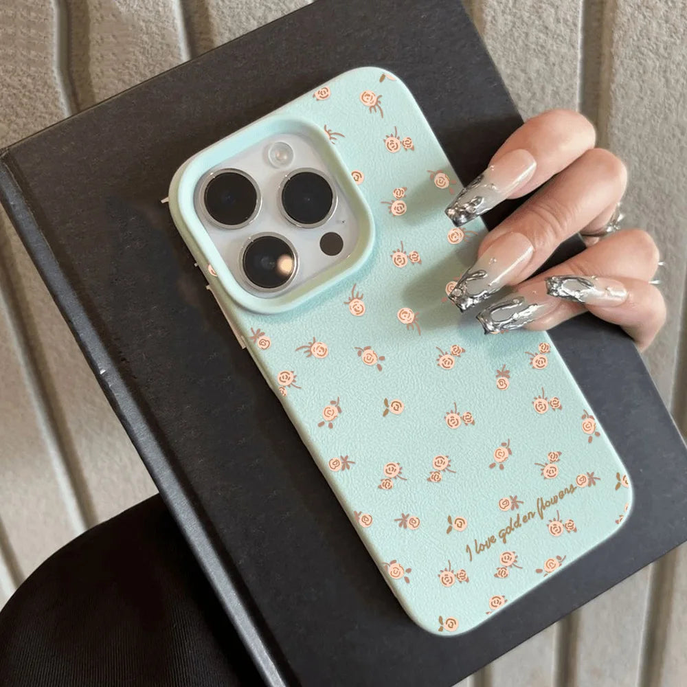 INS Leather Shockproof Soft Silicone iPhone Case