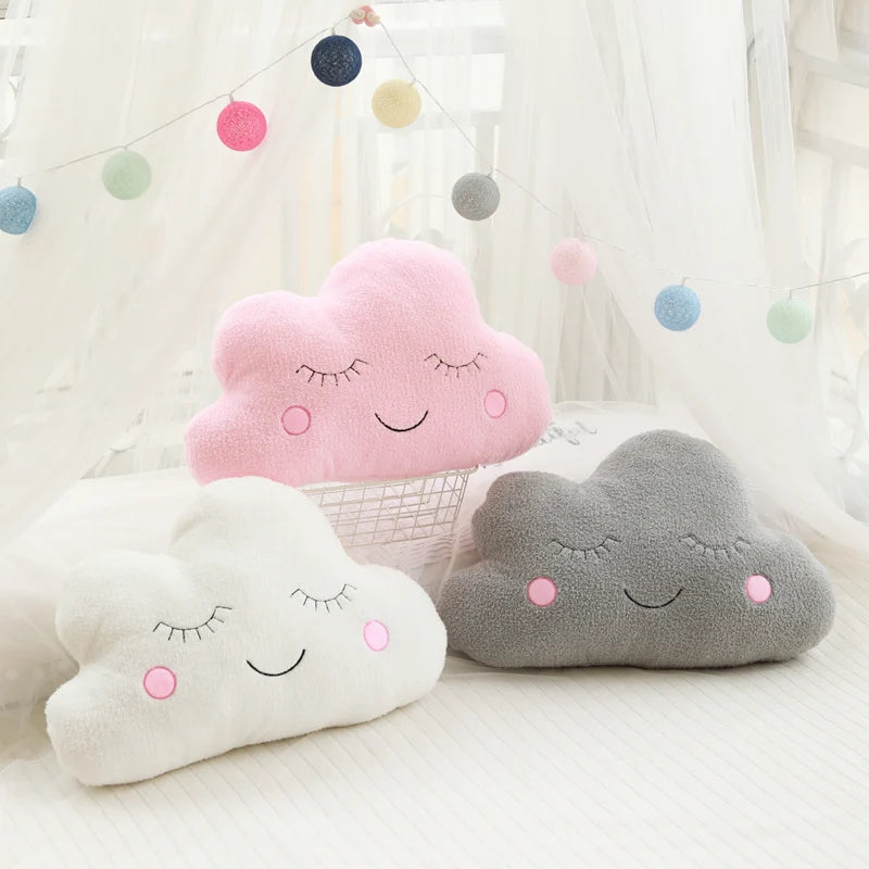 Cloud Moon Star Plush Pillow for Kids Room Decor
