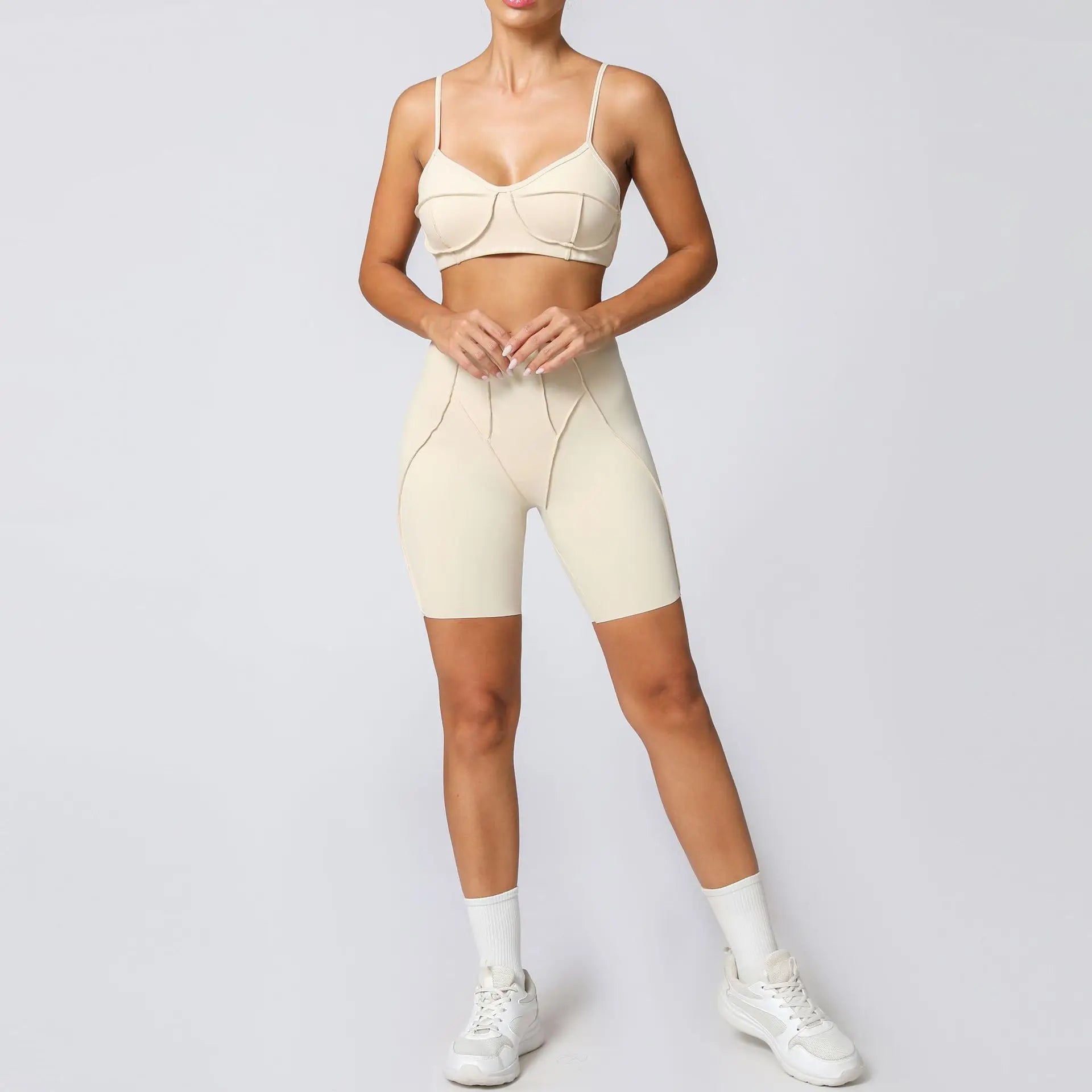 Women Seamless Yoga Set High Waist Hip Lifting Gym Sports Bra & Leggings Suit