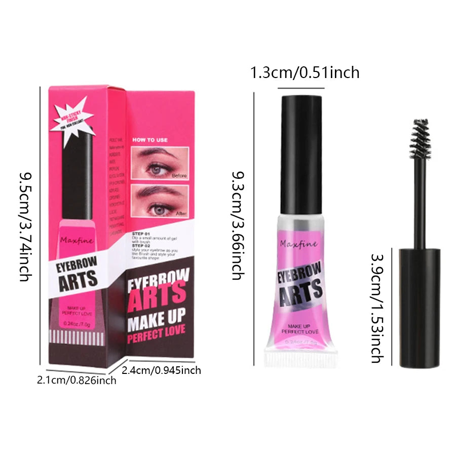 Eyebrow Styling Gel – Waterproof Long-Lasting Brow Fixing Gel for Natural Fluffy Brows