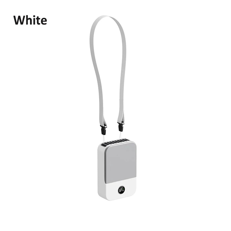 Portable Waist Neck Fan Bladeless USB Rechargeable Air Cooler 3 Speed Mini Fan