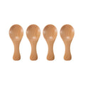 4pcs Mini Wooden Spoon Set Small Scoop for Spice Sugar Tea Coffee
