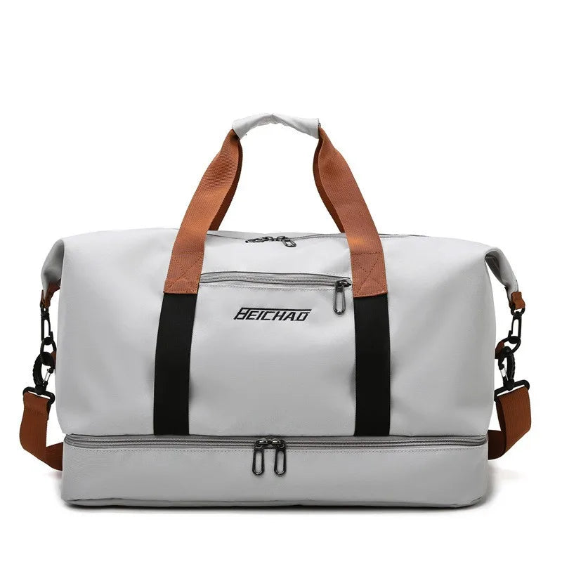 Travel Gym Bag Waterproof Duffle Large Capacity Fitness Bag With Shoe Compartment