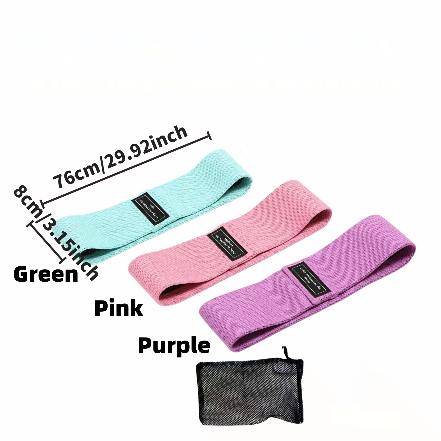 Fabric Resistance Bands Hip Booty Loop Glute Thigh Workout Squat Yoga Fitness Bands