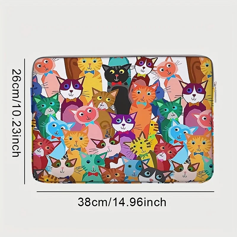 Cartoon Cat Laptop Bag 14 Inch Briefcase Sleeve
