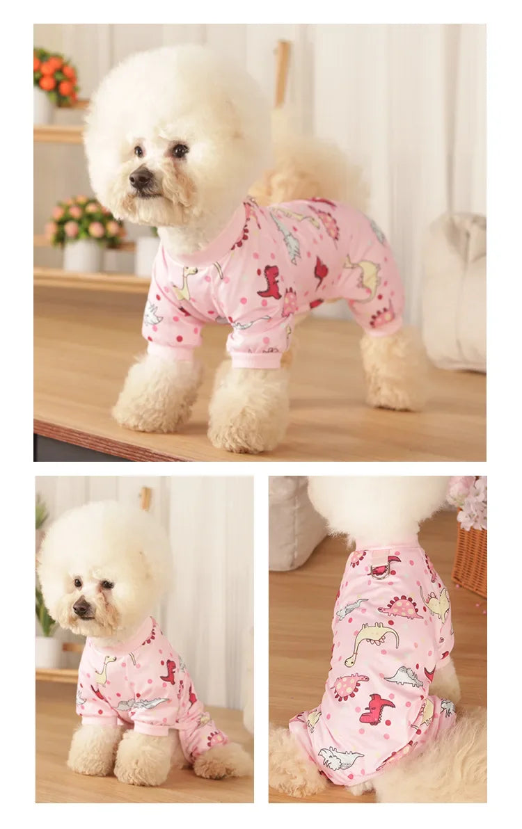 Soft Dog Pajamas Stretch Pet Onesie for Small Dogs Puppies