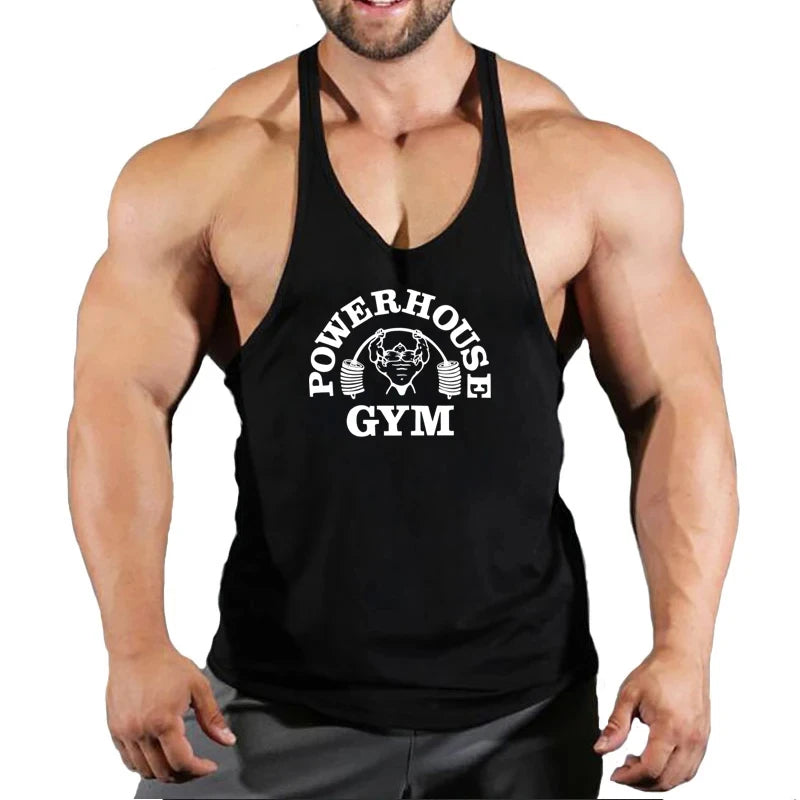 Men Gym Stringer Vest Sleeveless Bodybuilding Fitness Tank Top Workout Singlet
