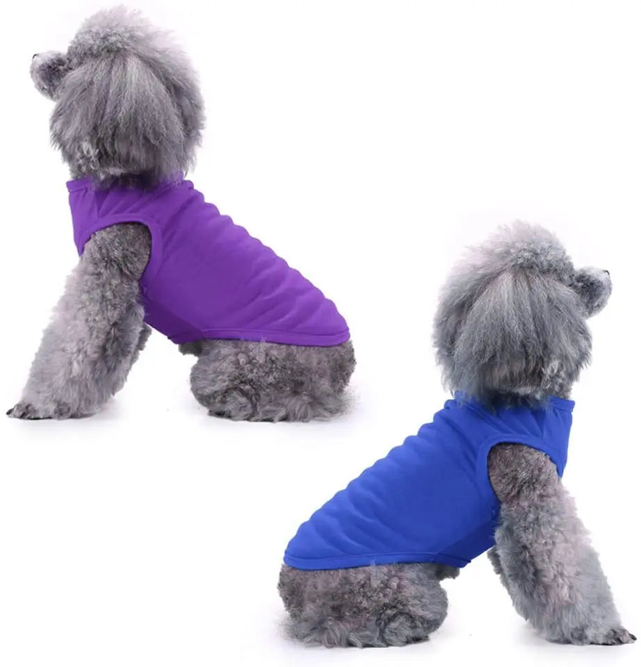 Dog T-Shirt Summer Cotton Vest – Breathable Pet Clothes for Small, Medium & Large Dogs