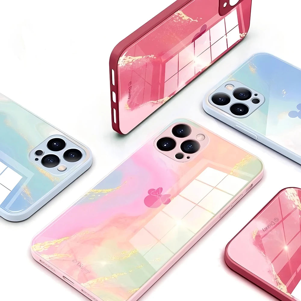 Disney Mickey Mouse Metallic Glass Hard iPhone Case