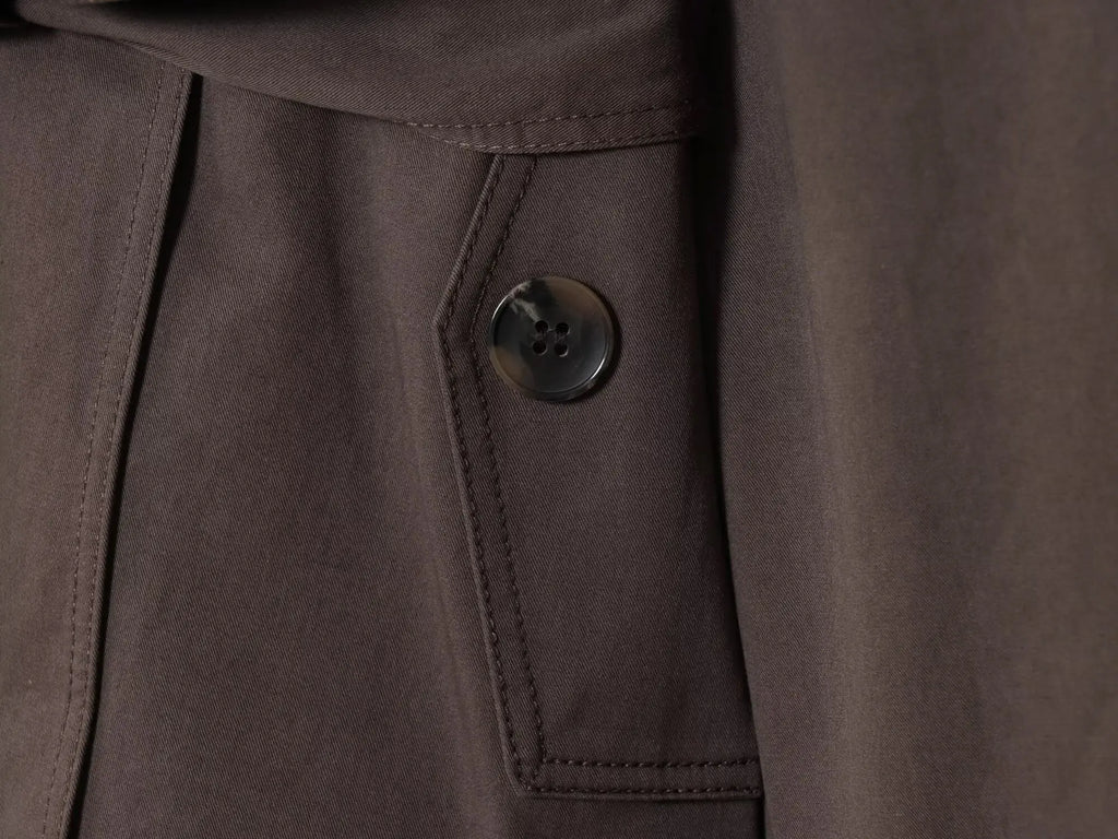 Women Double Breasted Trench Coat British Style Belted Jacket