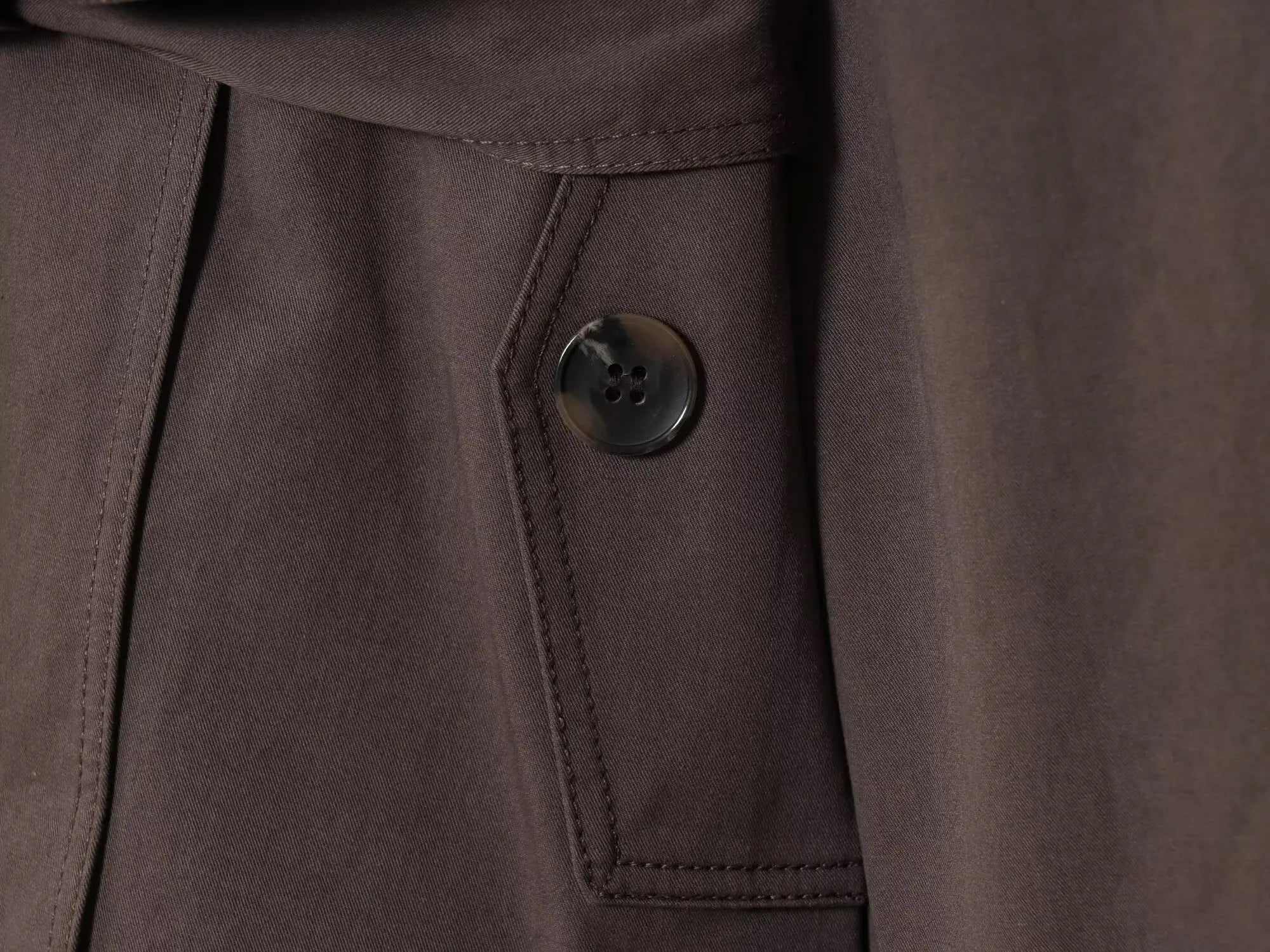 Women Double Breasted Trench Coat British Style Belted Jacket