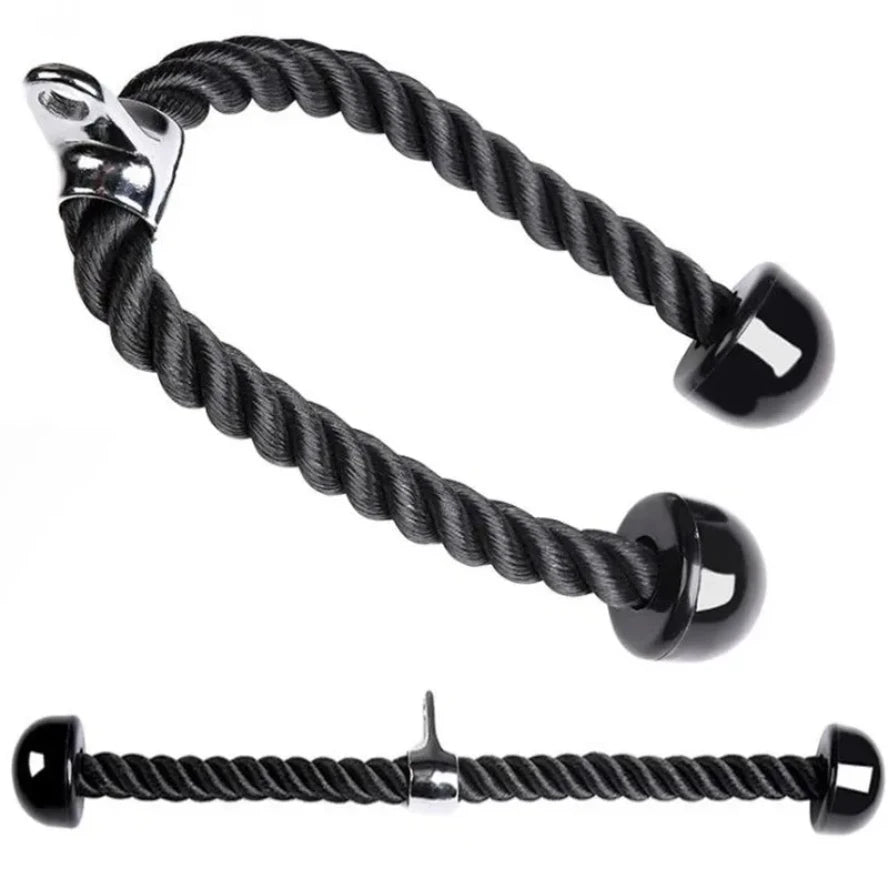Gym Cable Attachment Set Triceps Rope Handles Resistance Band Workout Kit