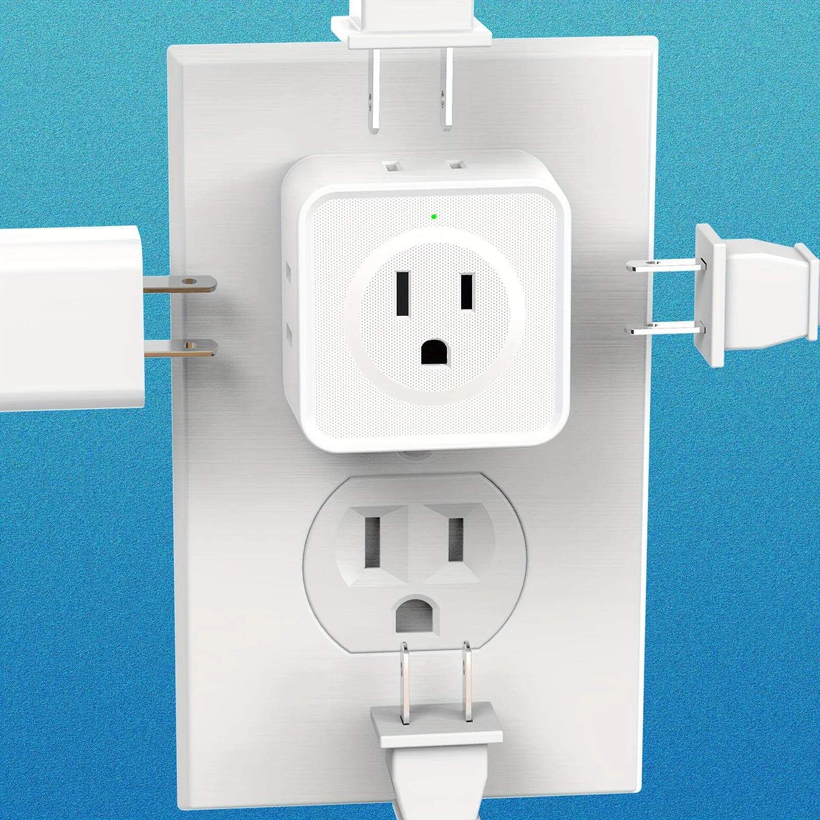 US Plug Outlet Expander 5 AC Multi Outlet Splitter Compact for Travel Home Office