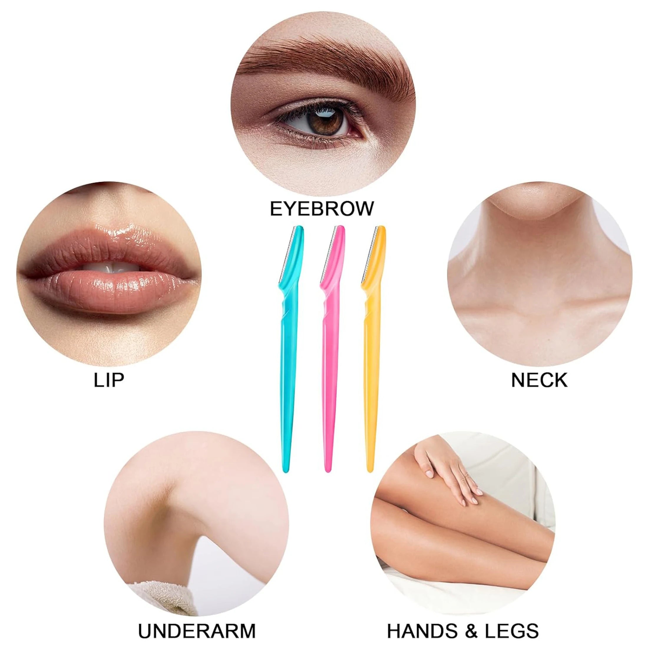 Wholesale Eyebrow Razor Face Shaver 5-40pcs Women Men Hair Trimmer Safe Cover