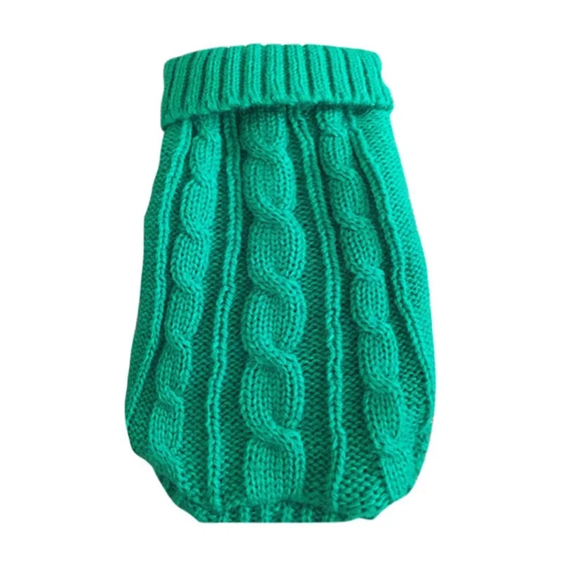Dog Winter Knitted Sweater Pet Clothes Small Medium Dogs Warm Puppy Coat