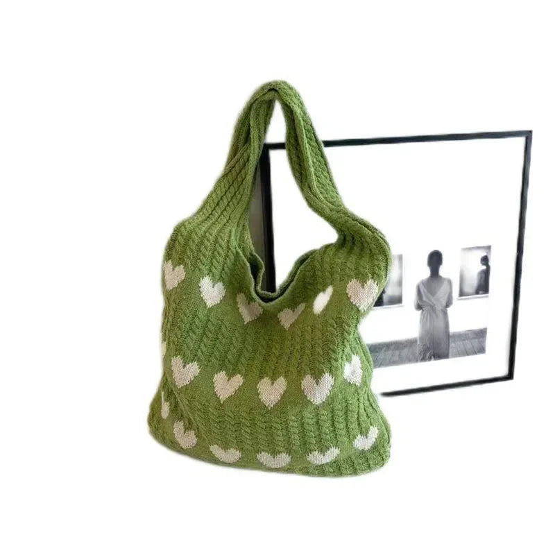 Women’s Handmade Knitted Shoulder Bag Summer Underarm Purse