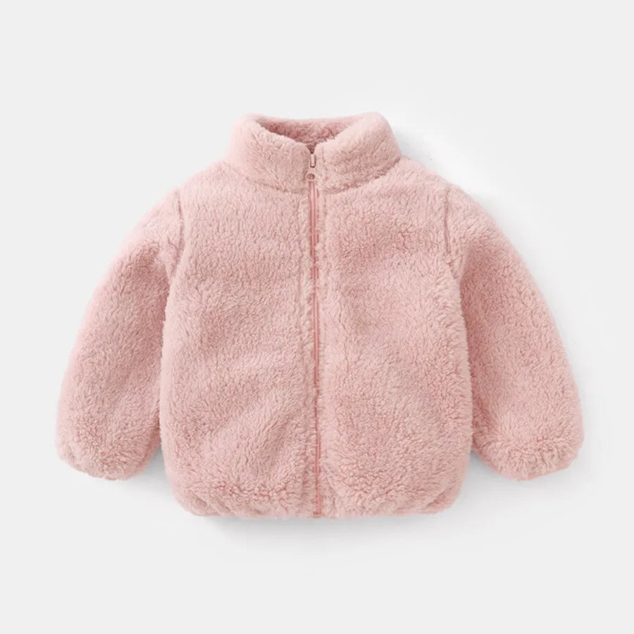 Kids Warm Plush Coat for Baby Boys and Girls