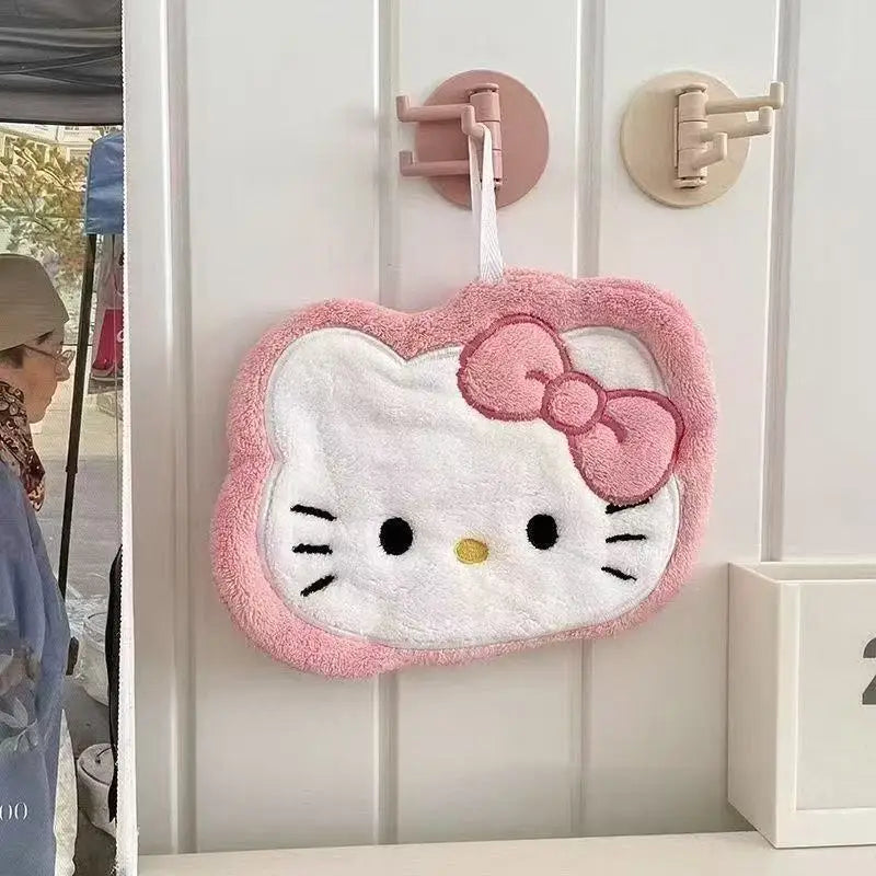 Hello Kitty Soft Hand Towels Bathroom Decor Set