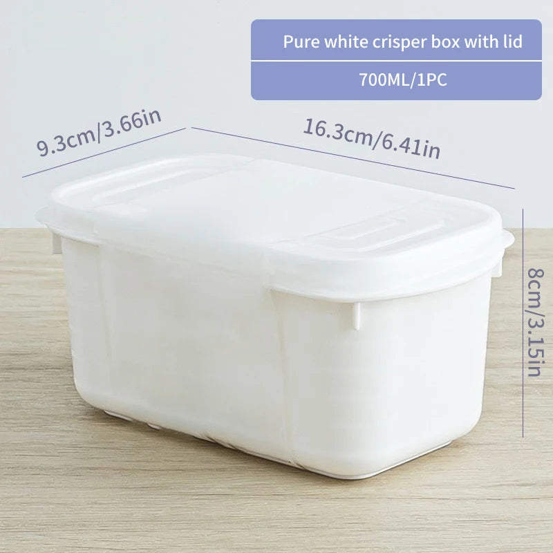 Food Grade Refrigerator Storage Box Divided Fruit Vegetable Meat Organizer Container