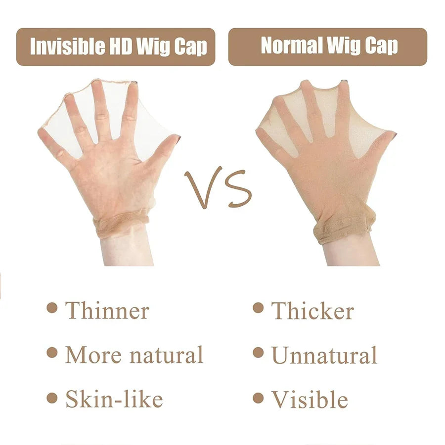 HD Wig Cap – Transparent Stretchy Hair Net for Lace Front Wigs (Breathable & Invisible)