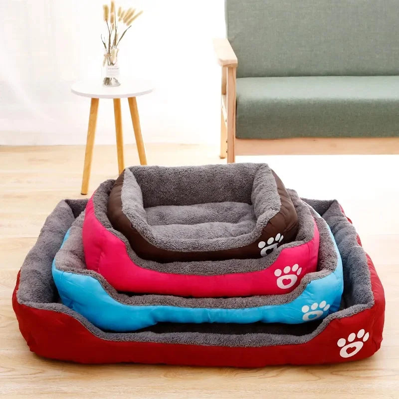 Warm Square Dog Bed for Small Medium Large Dogs and Cats