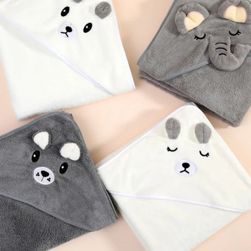 Baby Bath Towel Soft Absorbent Newborn Swaddle Wrap Blanket