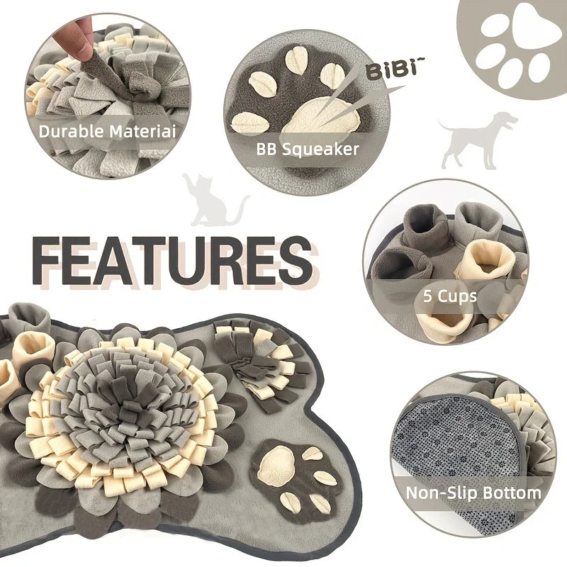 Dog Snuffle Mat Interactive Slow Feeding Training Mat Foraging Skill Toy