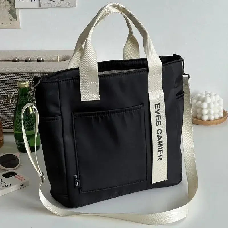 Large Capacity Nylon Canvas Tote Shoulder Bag Waterproof Casual Messenger Bag