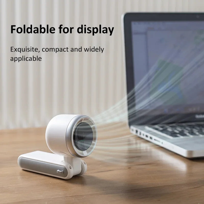 Rechargeable Foldable Mini Fan – Portable Handheld and Desk Fan with Digital Display