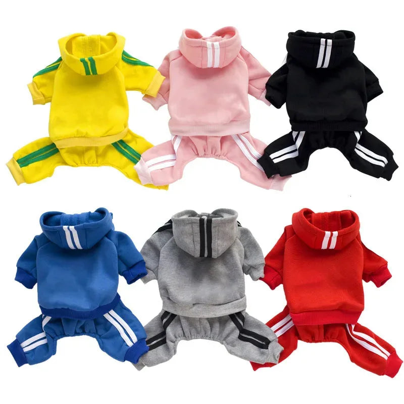 Cute Dog Hoodie Jumpsuit – Sport Outfit for Small Dogs