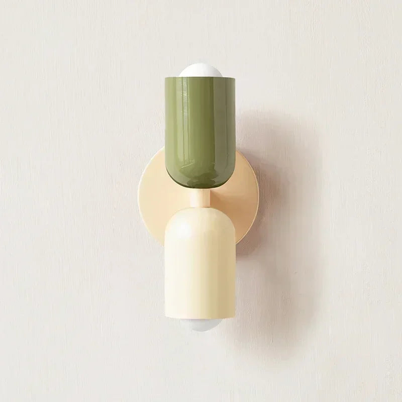 Nordic Colorful Wall Lamp Bedside Macaron Style Bedroom Corridor Lighting Decor