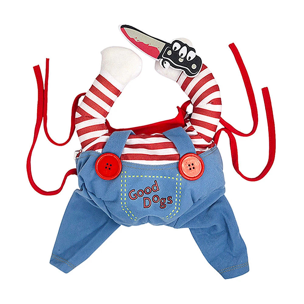Pet Halloween Cosplay Costume for Cats and Small Dogs Soft Warm Jumpsuit