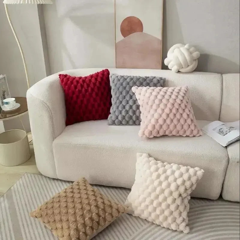 3D Soft Plush Turtle Pattern Pillowcase for Living Room Sofa Bedroom
