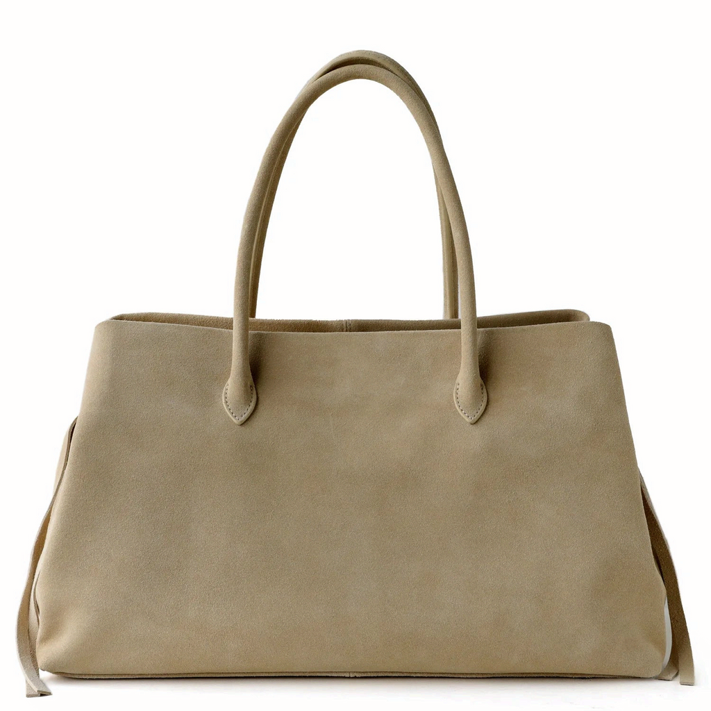 Cow Leather Multi Layer Tote Bag for Women Large Capacity Handbag