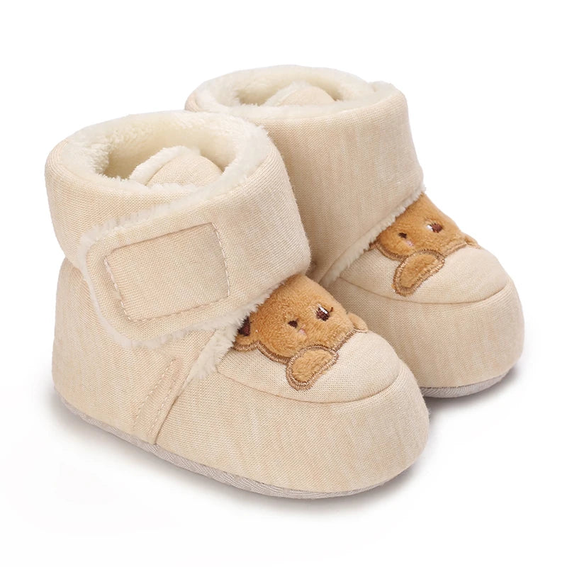 Newborn Cartoon Winter Boots Soft Sole Warm Baby Walking Shoes