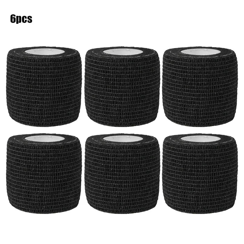 Self Adhesive Elastic Sports Bandage Black Cohesive Wrap Wrist Ankle Support Tape