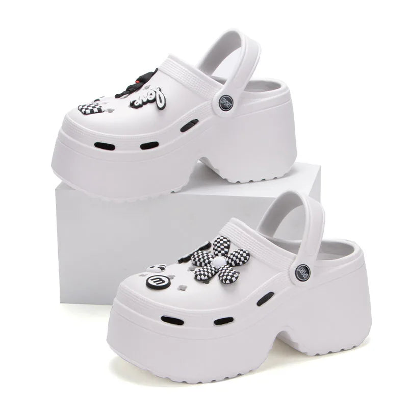 Women’s Chunky Platform Clogs Closed Toe Non Slip Summer Sandals