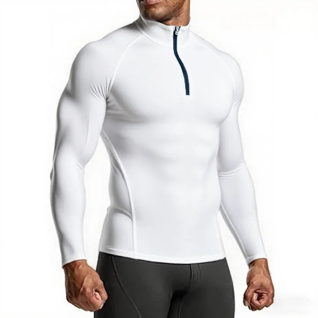 Men Compression Long Sleeve Gym T Shirt Slim Fit Running Fitness Sports Top