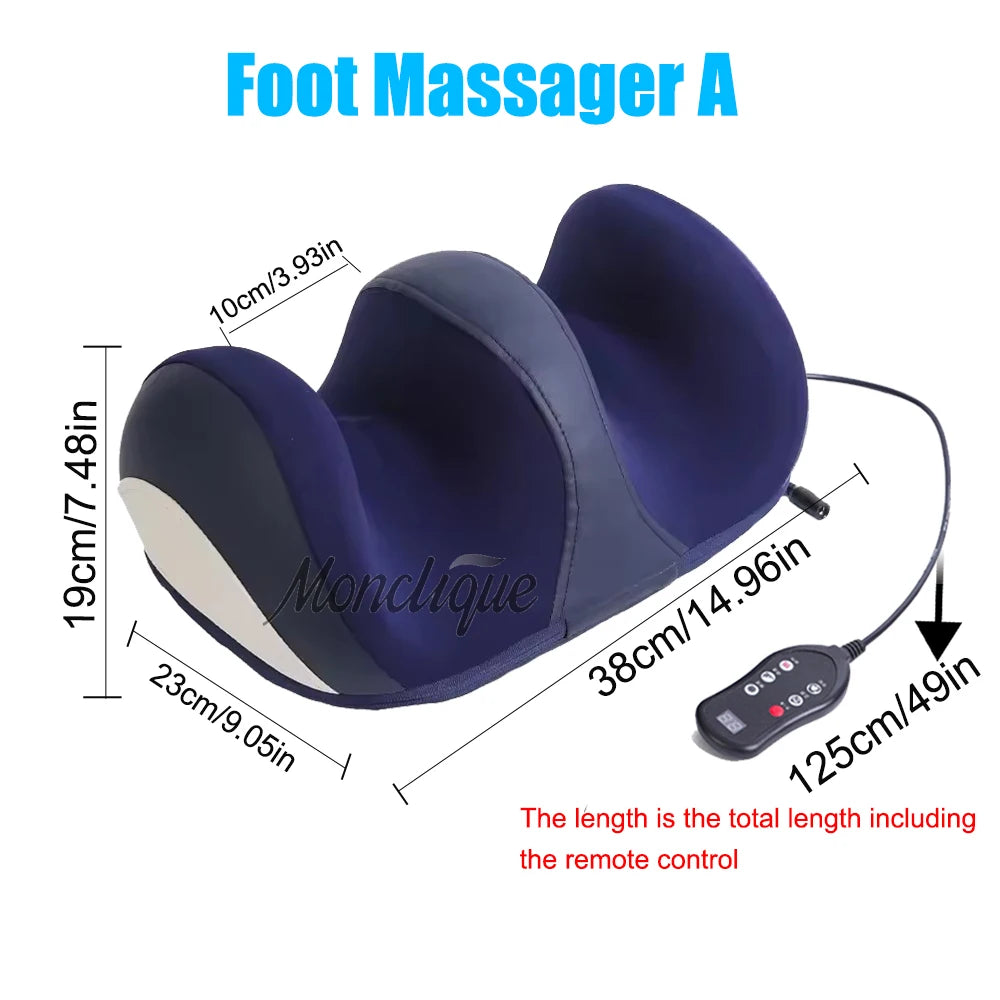 Electric Foot and Calf Massager with Heat Shiatsu Kneading for Relaxation