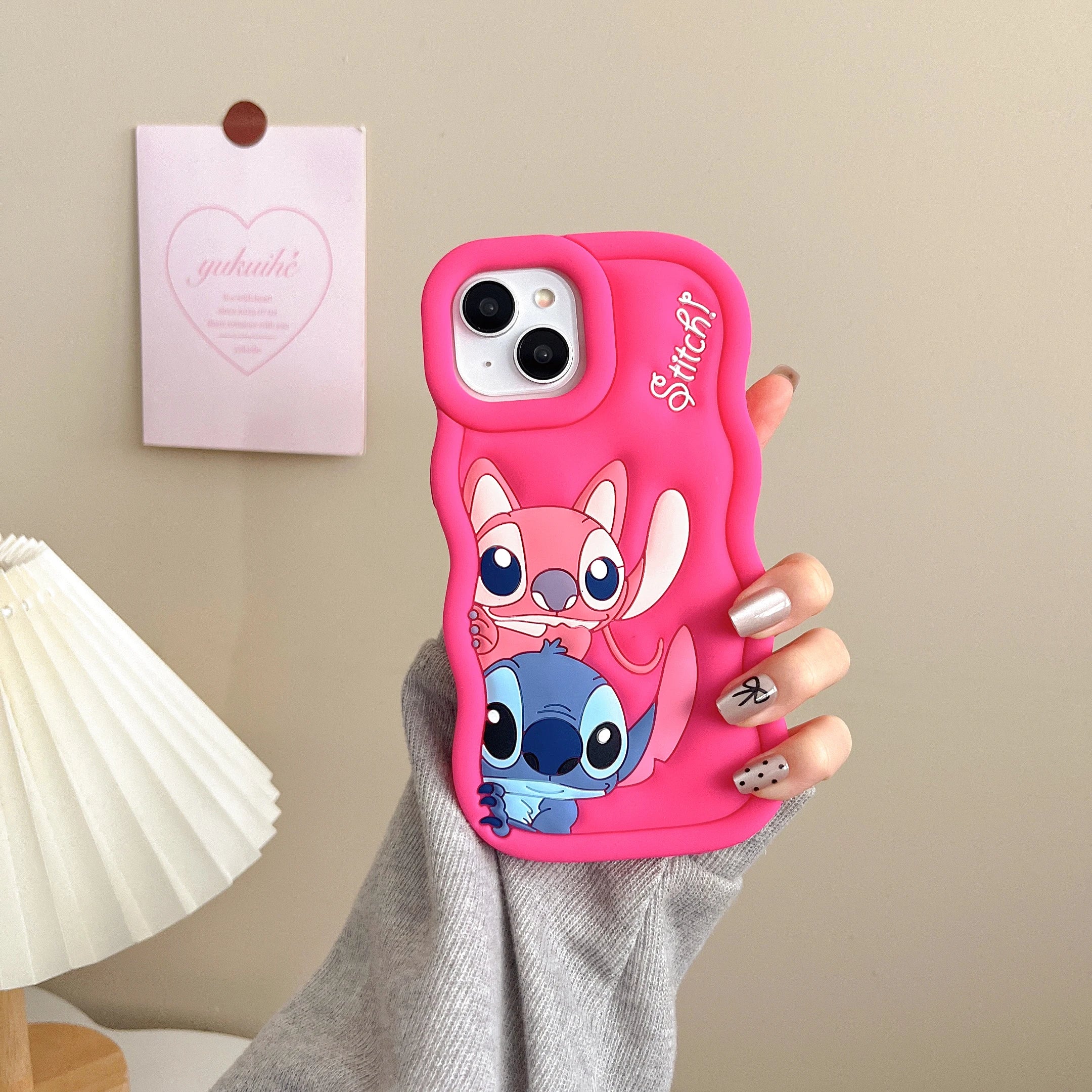 Cute 3D Stitch Silicone Soft Shockproof iPhone Case