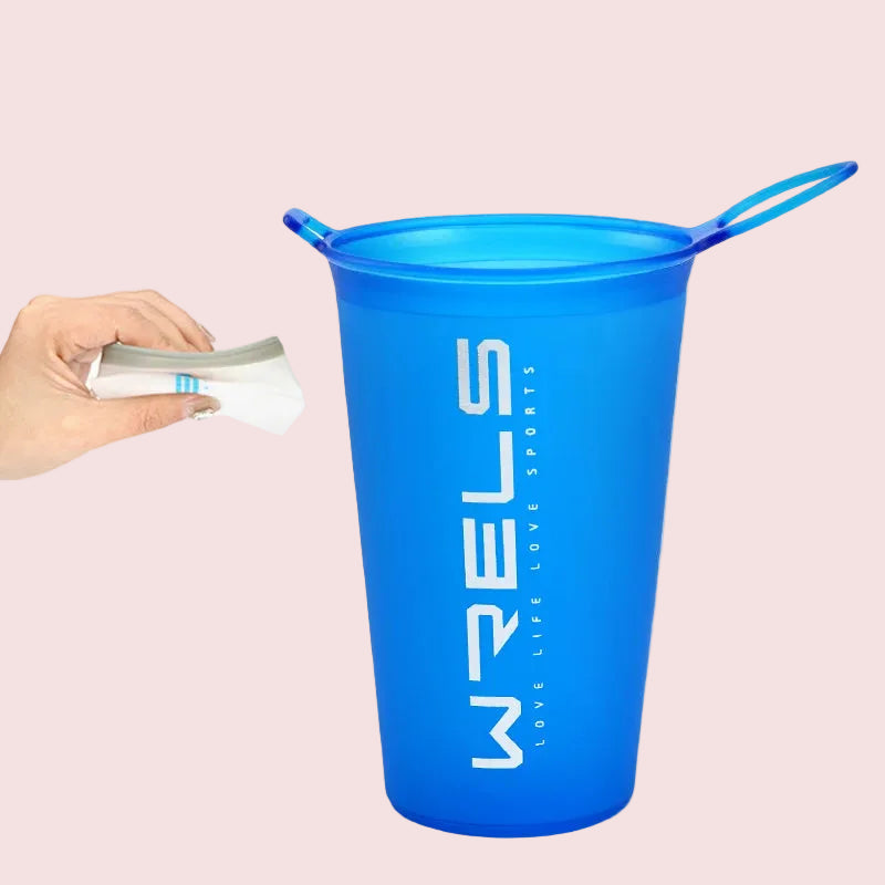 Foldable Sports Water Cup 200ml – Portable Collapsible Running Hiking Travel Cup