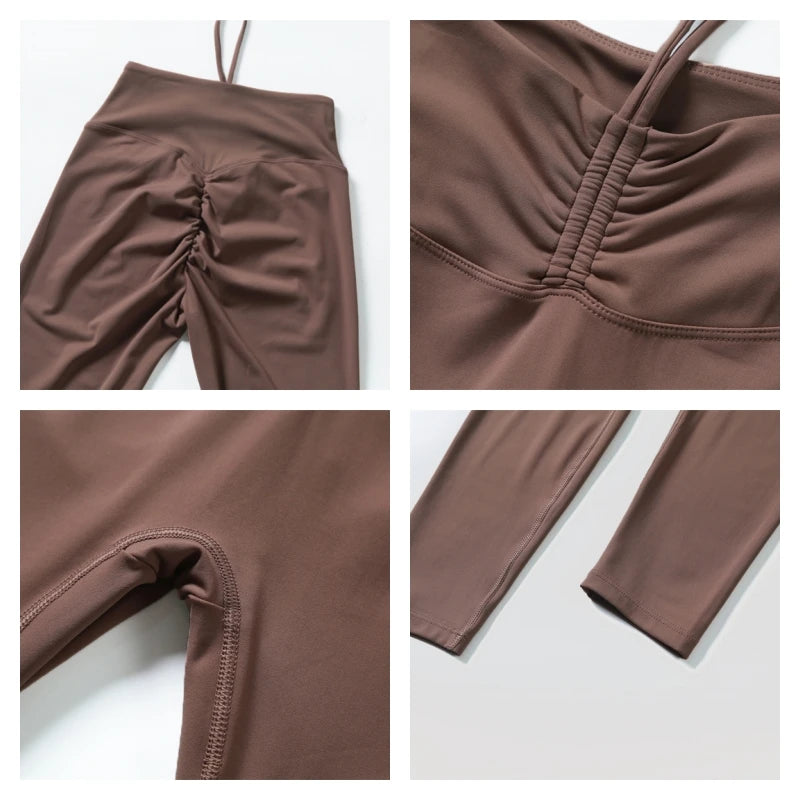 Women High Waist Push Up Yoga Leggings Summer Workout Pants