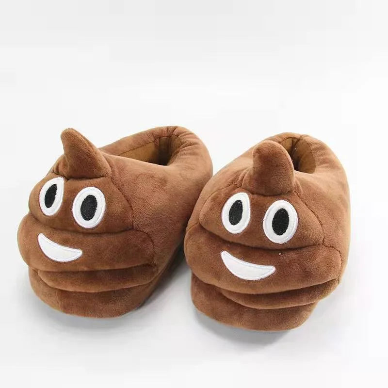 Funny Poop Slippers Plush Indoor Cartoon Slippers Soft Warm Home Shoes