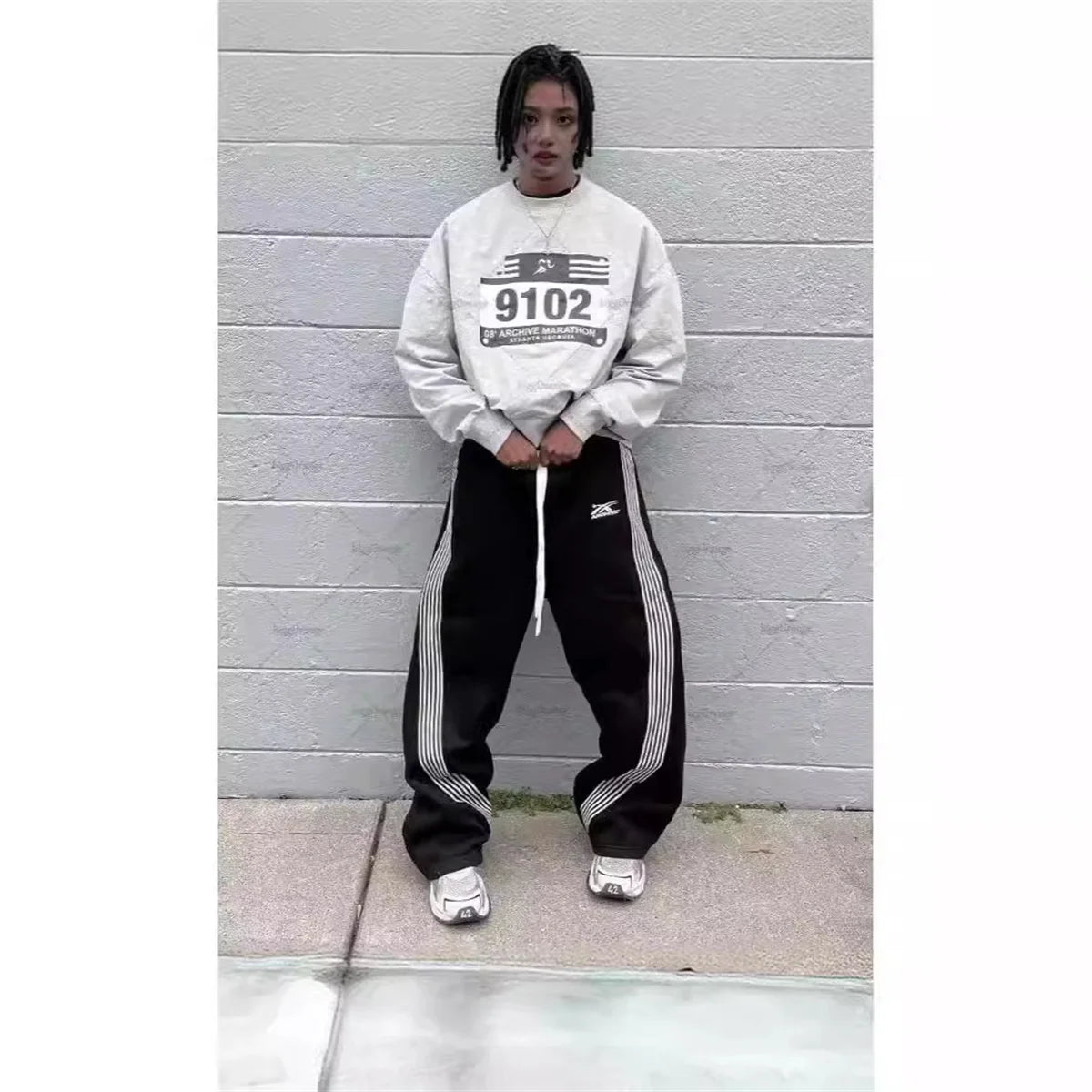 Y2K Wide Leg Tactical Jogger Pants Unisex Streetwear Sweatpants